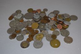 A selection of collectable coins and currency