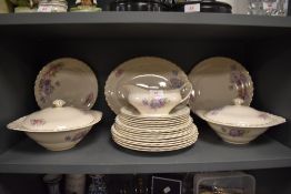 A part dinner service by J and G Meakin in a floral pattern