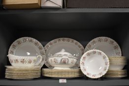 a large part dinner service by Minton in the Spring Bouquet design