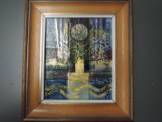 A mixed media painting, Meg Falconer, Willow of Enchantment, attributed verso, 14 x 12cm, plus
