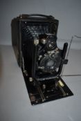 An ICA Ideal 6.5x9cm double extension folding bed plate camera