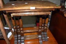 A late C20th nest of trio tables