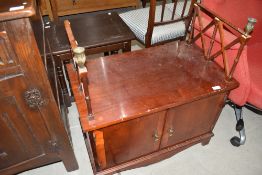 A reproduction regency side cabinet, with missing upper shelf