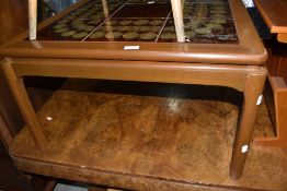 A 1970's tile top coffee table, of Nathan design