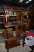 A reproduction hardwood etage, width approx. 58cm