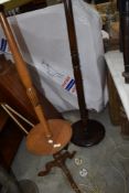 Two standard lamps including wine table style