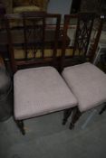 A pair of Edwardian salon chairs