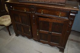 An early 20th Century oak sideboard base