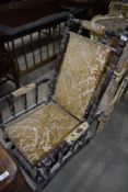 A turned frame American style rocking chair