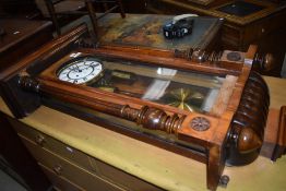 A wall mounted Vienna style clock having enamel face dial