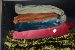 A good collection of vintage velvet curtains and fabric.