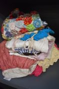 A varied selection of predominantly childrens mixed vintage and antique clothing and costumes also a