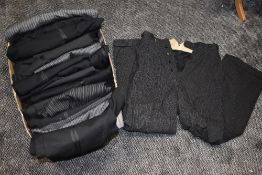 A box full of gents vintage trousers a lot having button fly varied sizes around 1930s onwards.