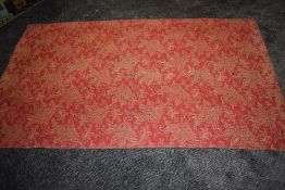 A Victorian paisley quilt having hand stitching ,some wear in places.