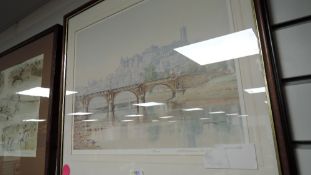 A Ltd Ed print, after Ottenello, Lancaster, signed and num 477/500, 36 x 46cm, plus frame and