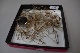 A selection of yellow metal rimmed spectacles