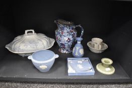 A selection of ceramics including Wedgwood Jasperware