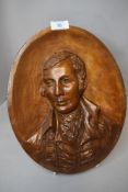 A plaster relief used as a pattern for the bronze which was unveiled in Prestonpans to commemorate