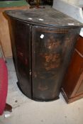 A Chinoiserie corner cupboard