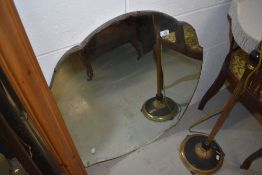 Two vintage frameless wall mirrors