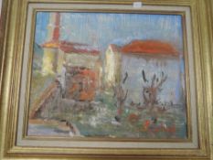 An oil painting, Salvini, Corsican landscape, 36 x 44cm, plus frame