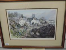 A Ltd Ed print, after Judy Boyes, Troutbeck a Lakeland Village, signed and num 225/850, 26 x 38cm,