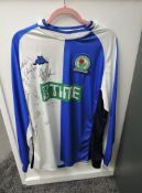 A modern 2000/2001 Kappa Blackburn Rovers Replica Home Shirt bearing eleven signatures believed to