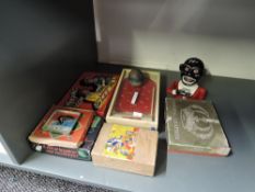 A collection of vintage Games & Toys including Chad Valley miniature Bagatelle, Weaving Loom,