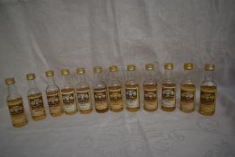 Twelve Gordon & Macphail Connoisseurs Choice Scotch Highland Malt Whisky Miniatures including closed