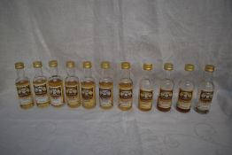 Seven Gordon & Macphail Connoisseurs Choice Scotch Single and Pure Malt Whisky Miniatures
