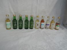 Ten Single Malt or Scotch Whisky Miniatures, Dram Good Whisky Co Glenlivet 11 year old 43% vol,
