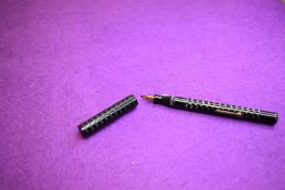 A National Security BHR leverfill fountain pen. Approx 13.9cm