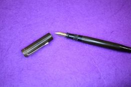 A Parker Jack Knife fountain in BHR (now discoloured) having a Parker Lucky Curve nib. Approx 13.