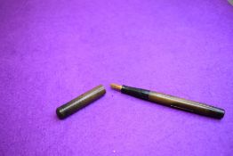 A Mabie Todd & co Swan Self Filler leverfill fountain pen in BHR (discoloured), screw cap, with