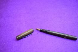A Mabie Todd & co Swan Self Filler leverfill fountain pen in BHR (discoloured), screw cap with the