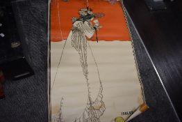 A turn of the century French poster print by Aubrey Beardsley