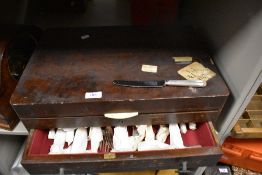An Edwardian canteen of cutlery and flatwares by Russell Bradley