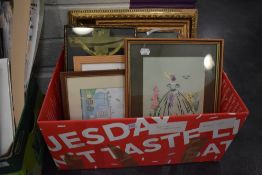 A selection of prints and needle work embroidery