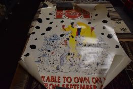 Two film cinema poster for Disney movies 101 Dalmations and Honey I shrunk the kids
