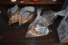 A selection of cotton or lace making bobbins
