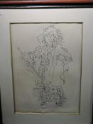 A lithograph, after Raoul Dufy, Cavalier, 63 x 46cm, plus frame and glazed