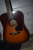 An Ibanez acoustic guitar, model V300BS (probably 1980s), soft bag only