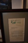 An early and personal Alfred Wainwright typed letter, signed A Wainwright, on Henry Marshall