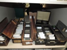 An array of glass slides/plates, including those of interest to the Lake District, animal studies,