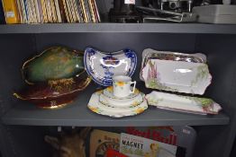 A selection of ceramics including Carlton Ware Rouge Royale