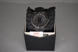 A gent's Ltd Edtn Bulova Harley Davidson wrist watch, model: 78B31 having baton numeral dial with