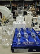 A selection of glass including Royale County lead crystal, Wedgwood and more.