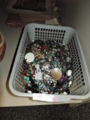 A large selection of costume jewellery necklaces
