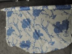 A selection of haberdashery and upholstery fabric rolls