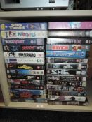 A selection of vintage sci fi horror and action VHS and video tape casettes
